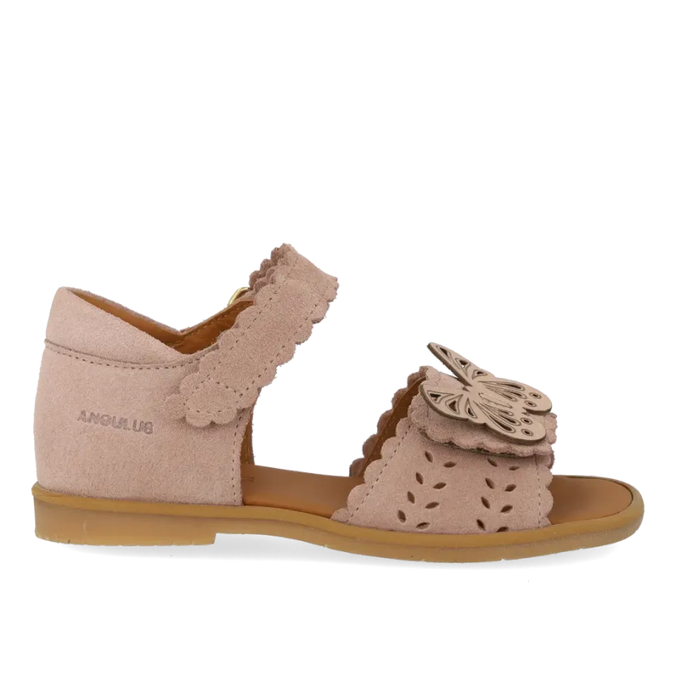Angulus Sandal Åben Tå Sommerfugl sandaler str 25-32 ruskind