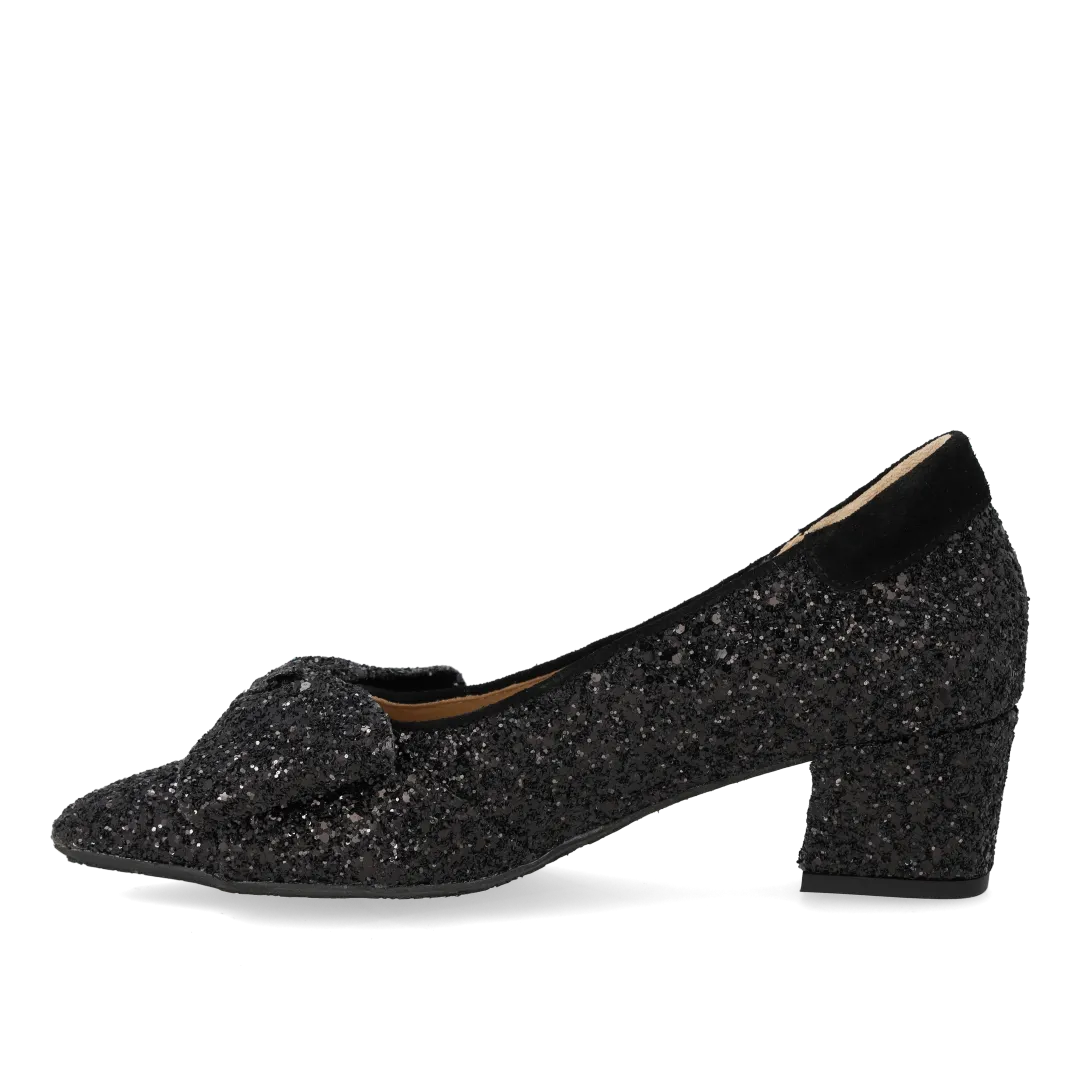 Angulus Sløjfe pump glitter ballerina 37-44 blokhæl