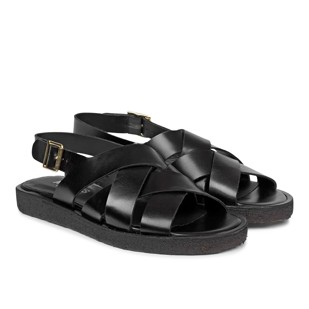 Angulus sandal læder med ankelrem og spænde