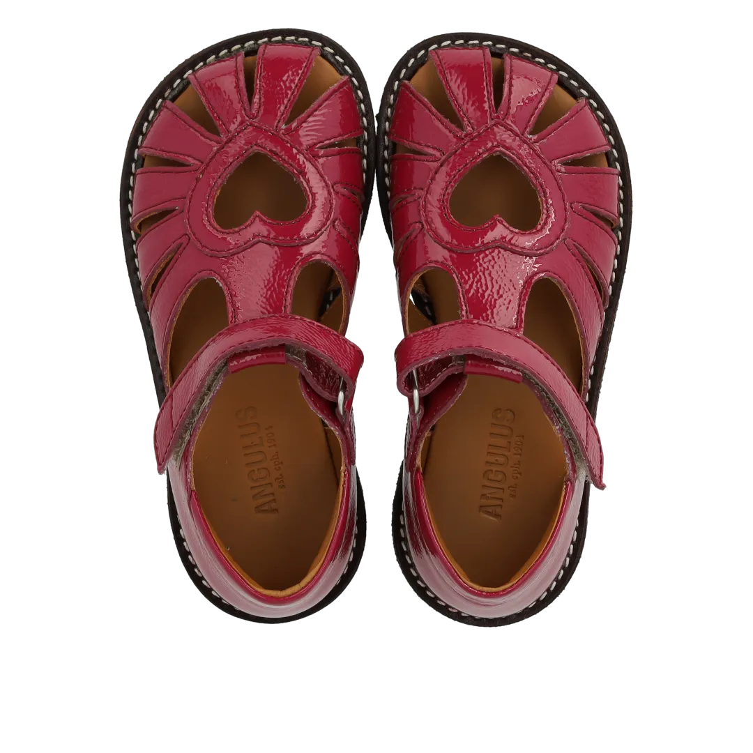 Angulus hjertesandal børnesandal glitter rummelig