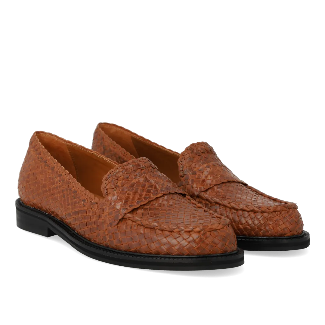 Angulus Håndflettet Penny Loafer loafers læder