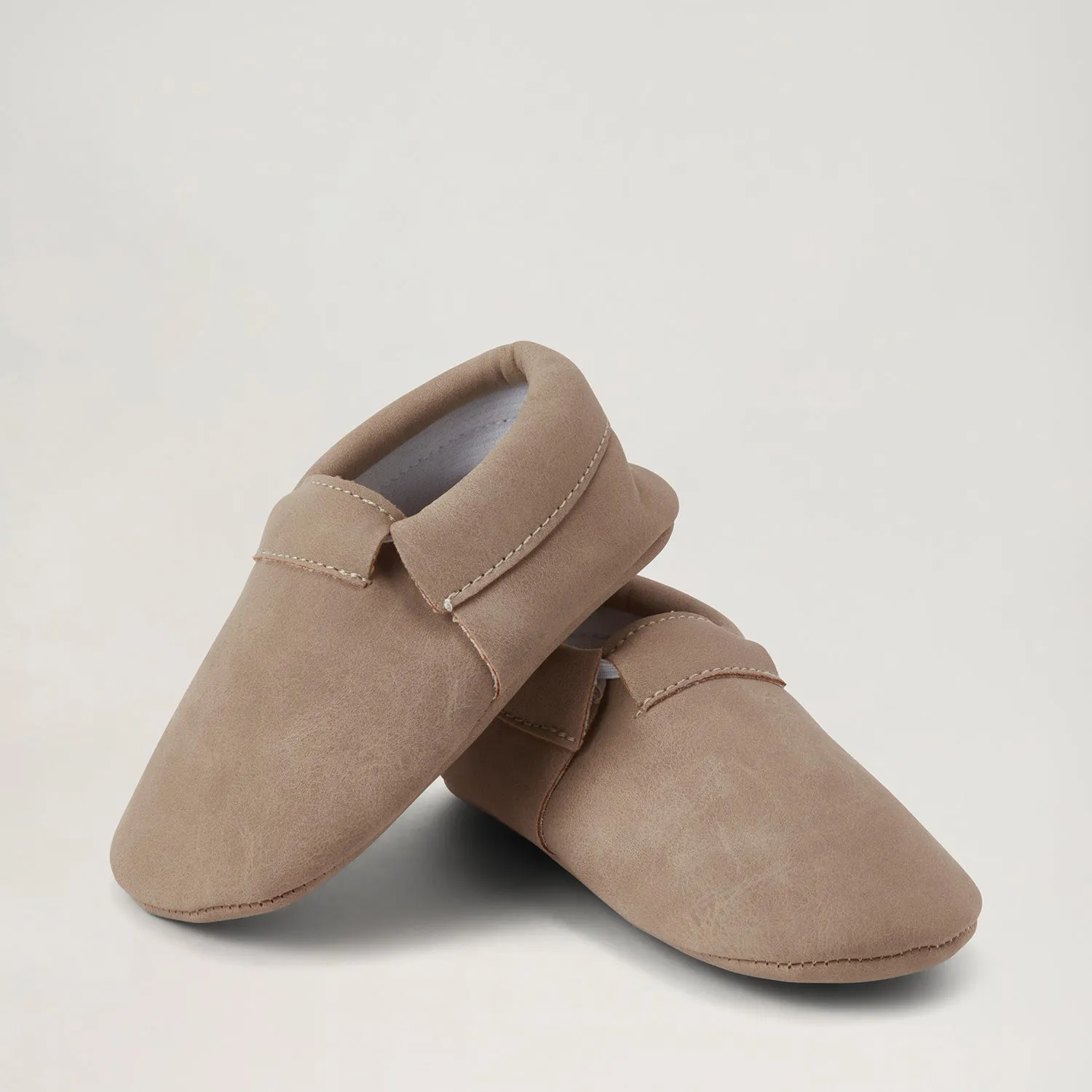 BabyMocs Casual Mocs futter greige bred tåboks