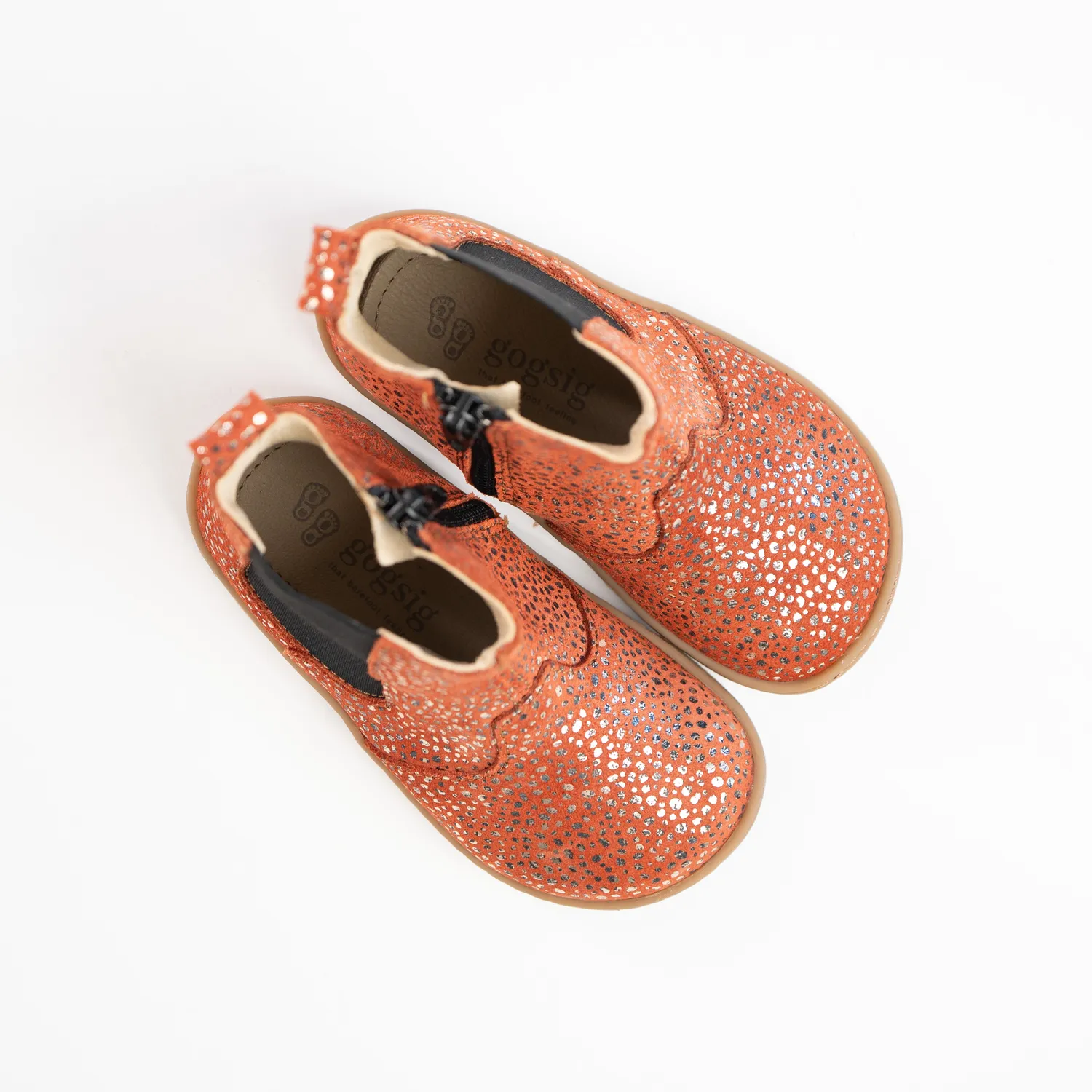 Gogsig Chelsea Coral Glitter overgangsstøvle børn – bred tåboks