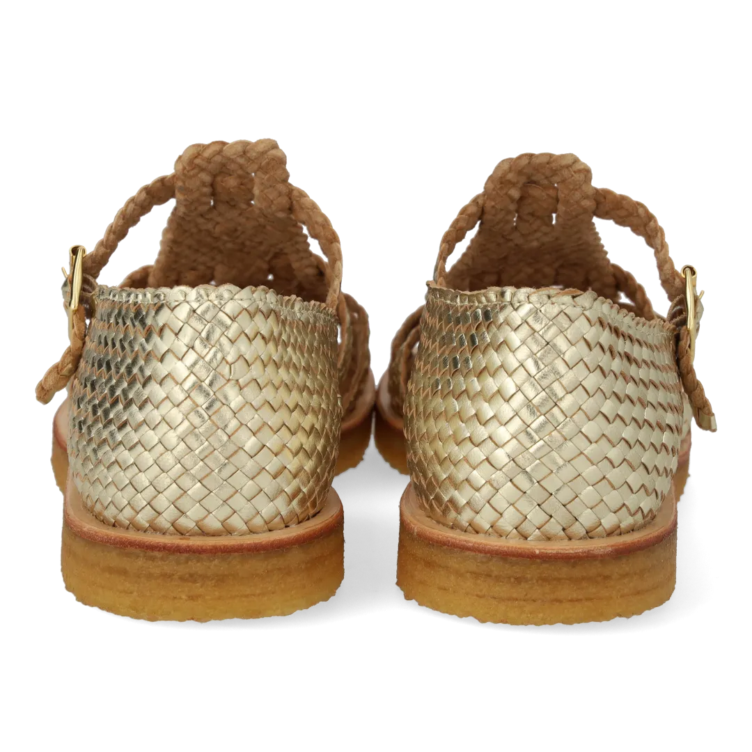 Angulus Håndflettet Fisherman's sandal dame læder