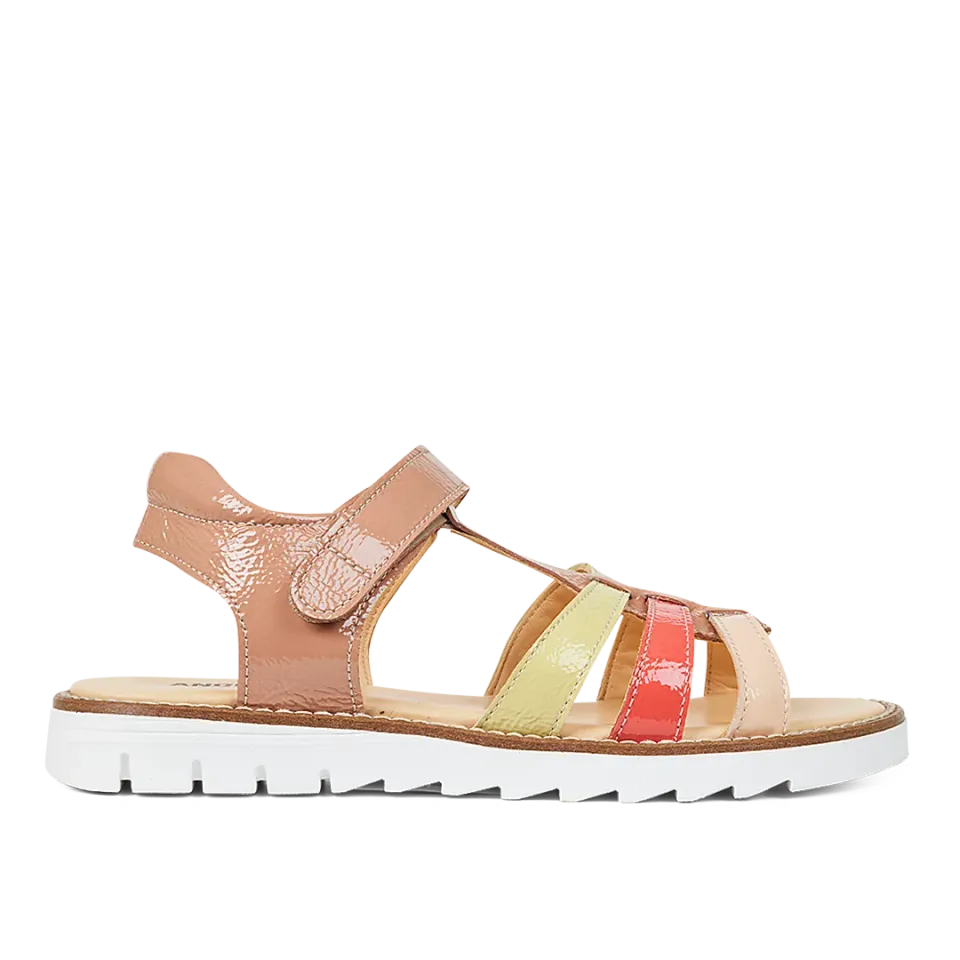 Angulus sandal T-rem velcro åben børn