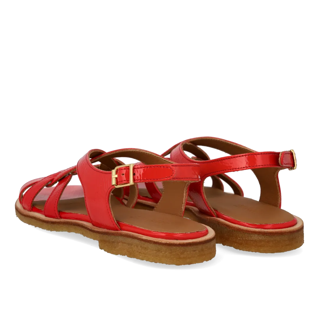 Angulus Sandal med remdetaljer damesandal læder