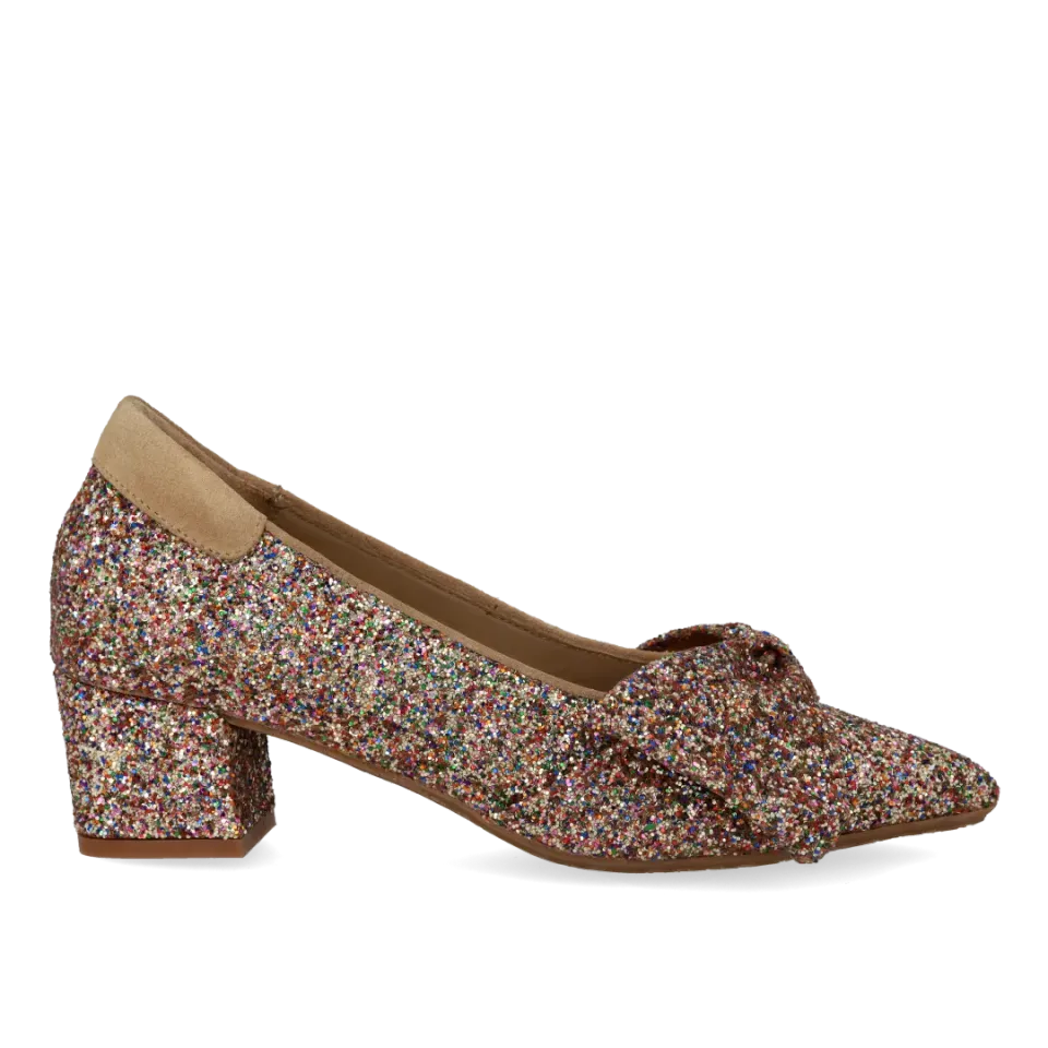 Angulus Sløjfe pump glitter pump blokhæl