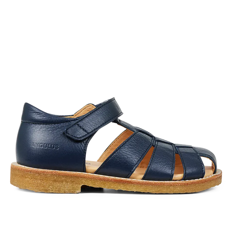 Angulus Sandal lædersandal velcro lukket tå