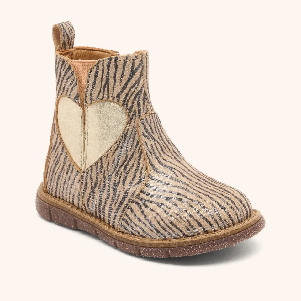 Bisgaard Maggie ankelstøvle zebra glitter