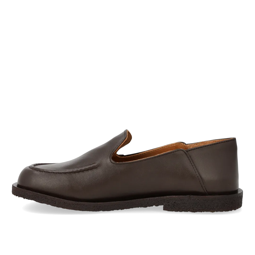 Angulus loafer bred lædersko brun åndbar