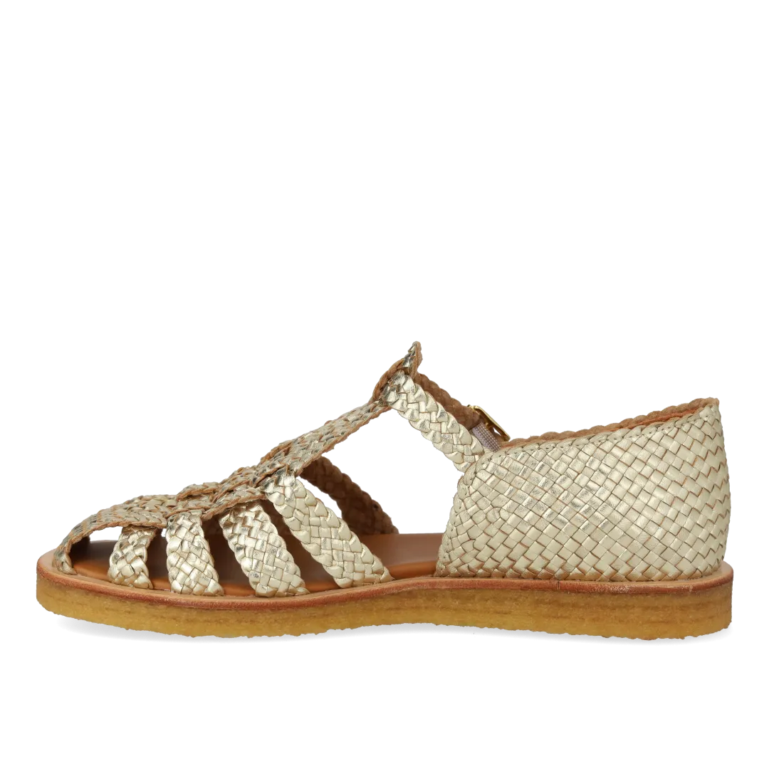 Angulus Håndflettet Fisherman's sandal dame læder