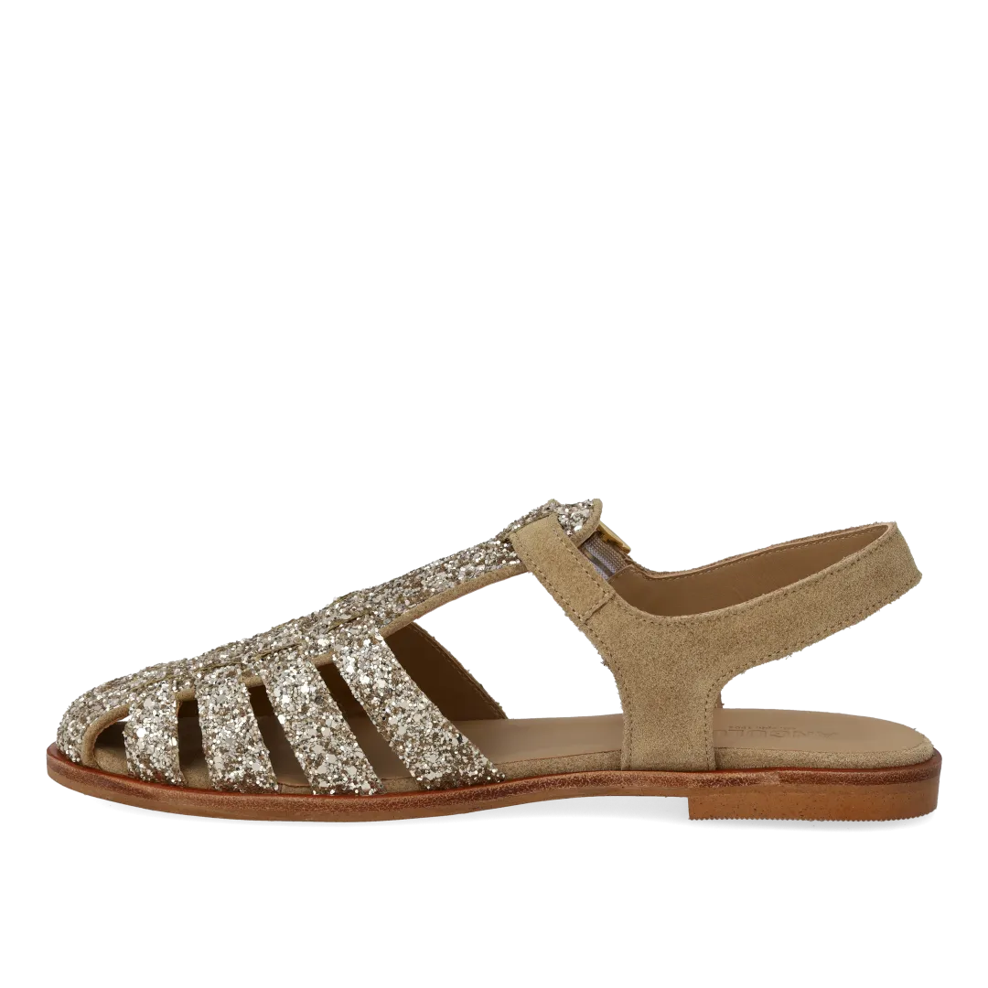 Angulus Fisherman sandal damesandal funklende glitter