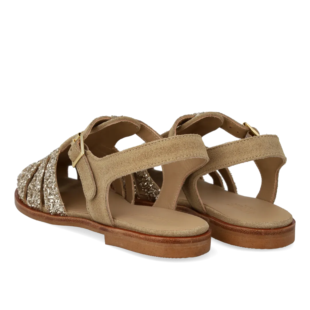Angulus Fisherman sandal damesandal funklende glitter