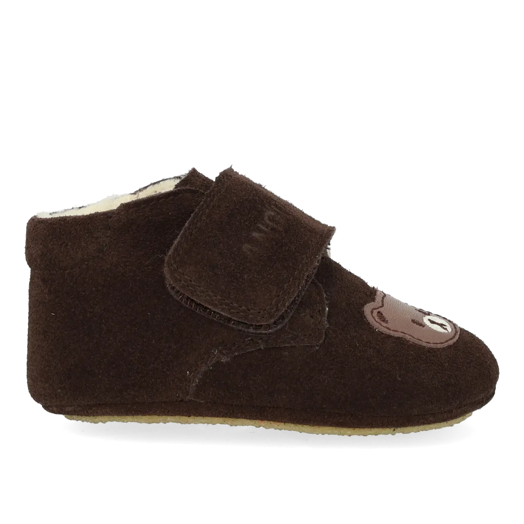 Angulus Prewalker med bamse hjemmesko merino uld