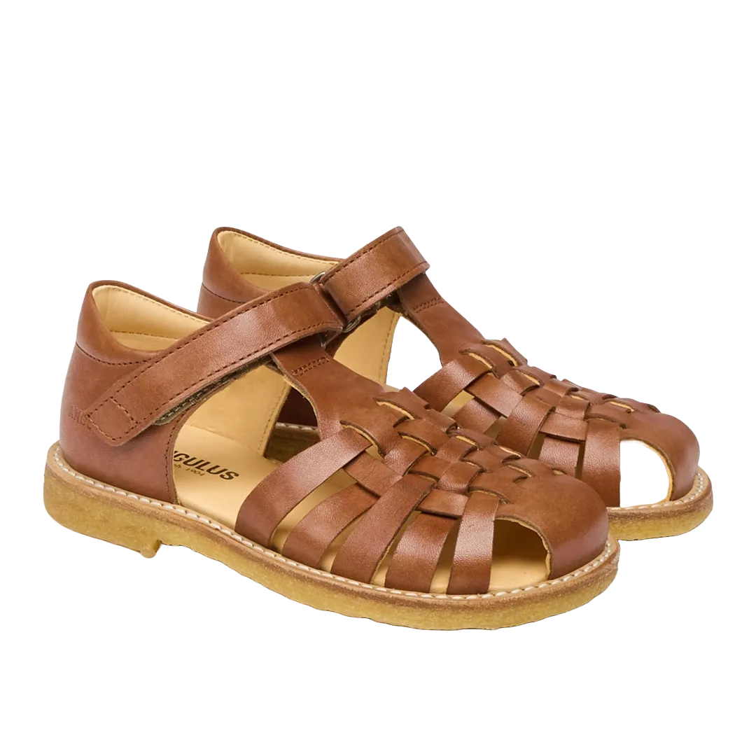 Angulus fletsandal velcrolukning lædersandal børn