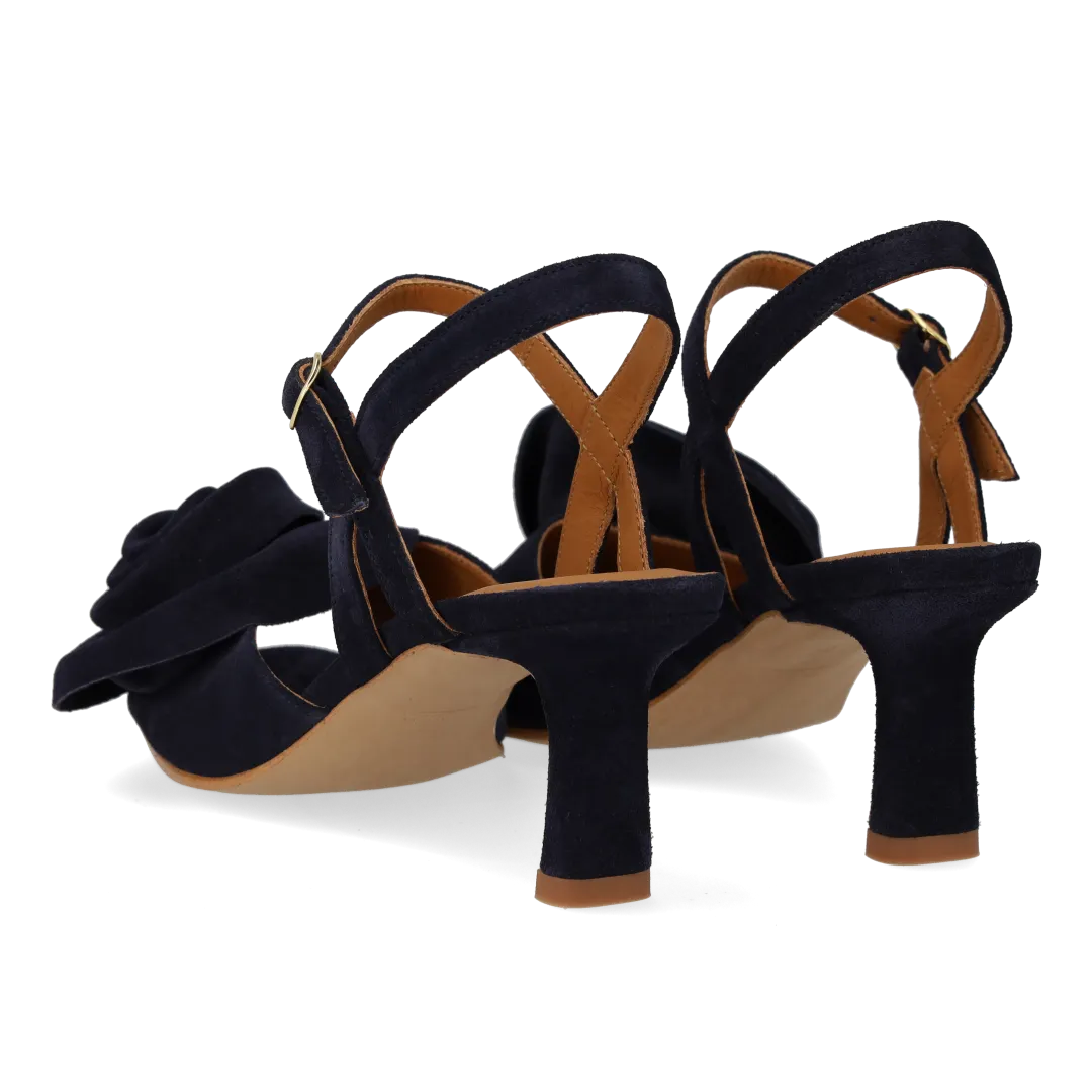 Angulus Højhælet Sandal med voluminøs rosedetalje sandal hæl