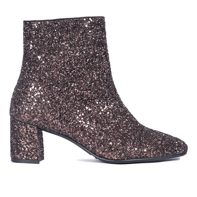 Angulus Glitterstøvlet damestøvle 6 cm hæl