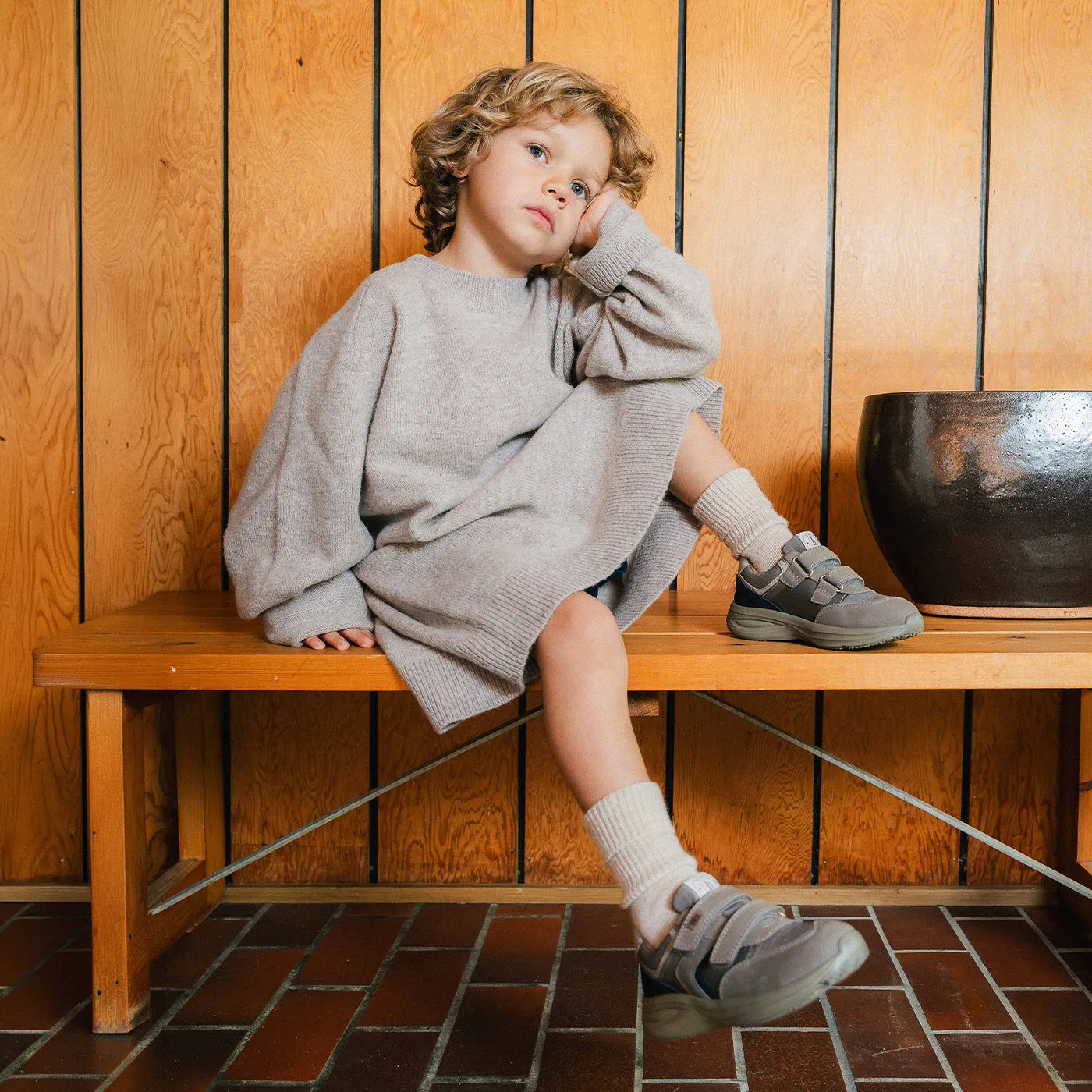 Bisgaard Yuki Tex Grey vandtæt sneaker læder