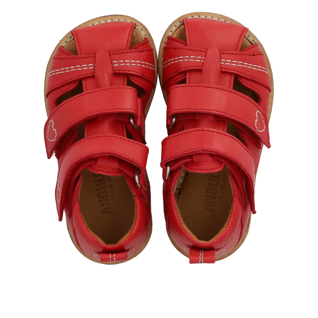 Angulus Begynder sandal hjertebroderi børnesandal rummelig