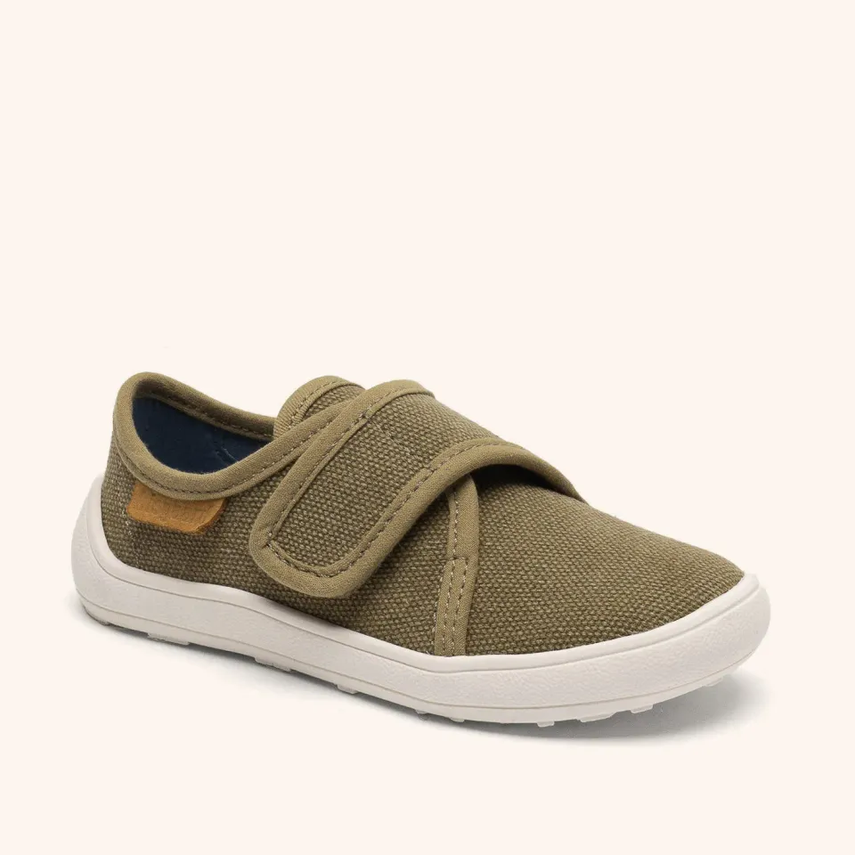 Bisgaard Pav hjemmesko khaki velcro tekstil