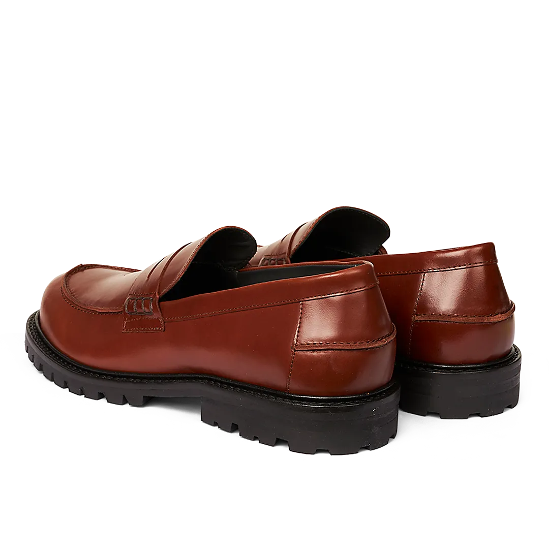 Angulus Klassisk loafer herresko sort tracksål skind