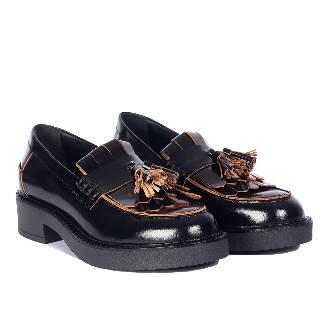 Angulus Chunky Penny loafer frynser kvast
