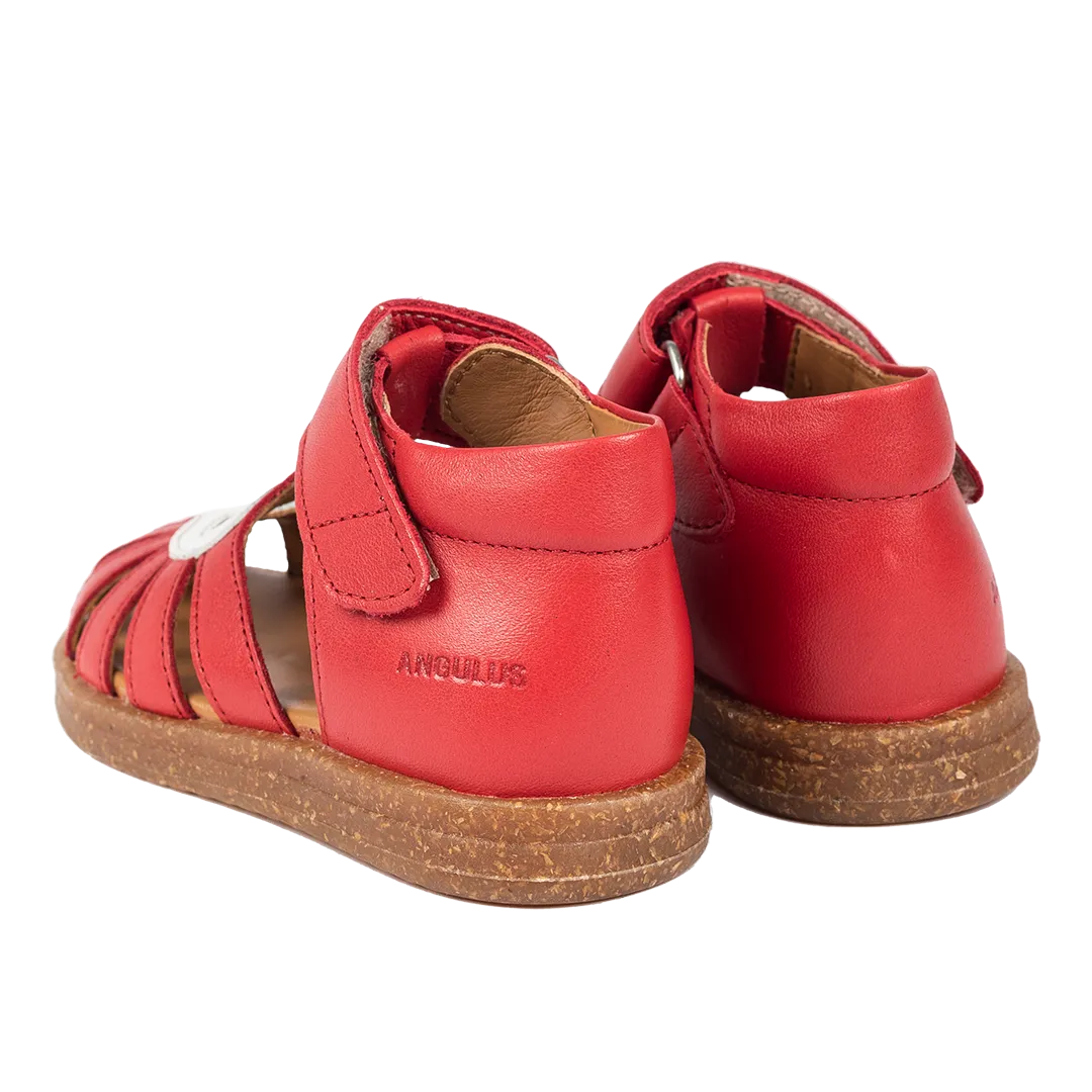 Angulus Begynder hjertesandal velcro læder børn