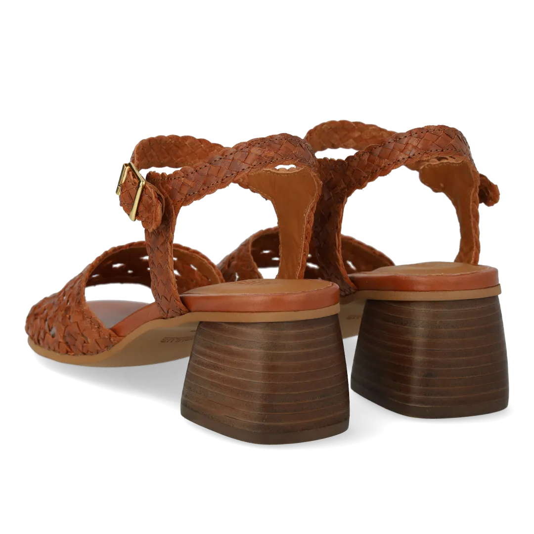Angulus håndflettet sandal skind 5 cm hæl