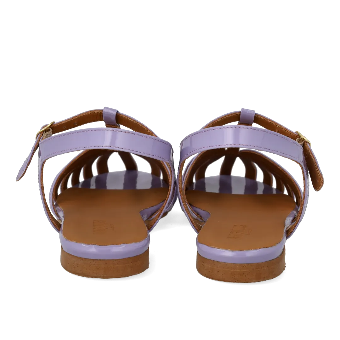 Angulus Flad sandal med smuk organisk frontdetalje damesandal