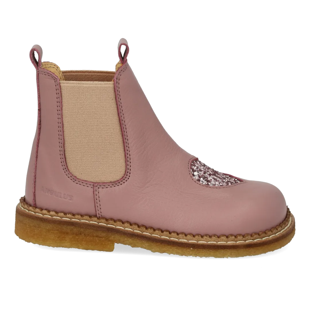 Angulus Chelsea Stovle bornestovle hjerte glitter
