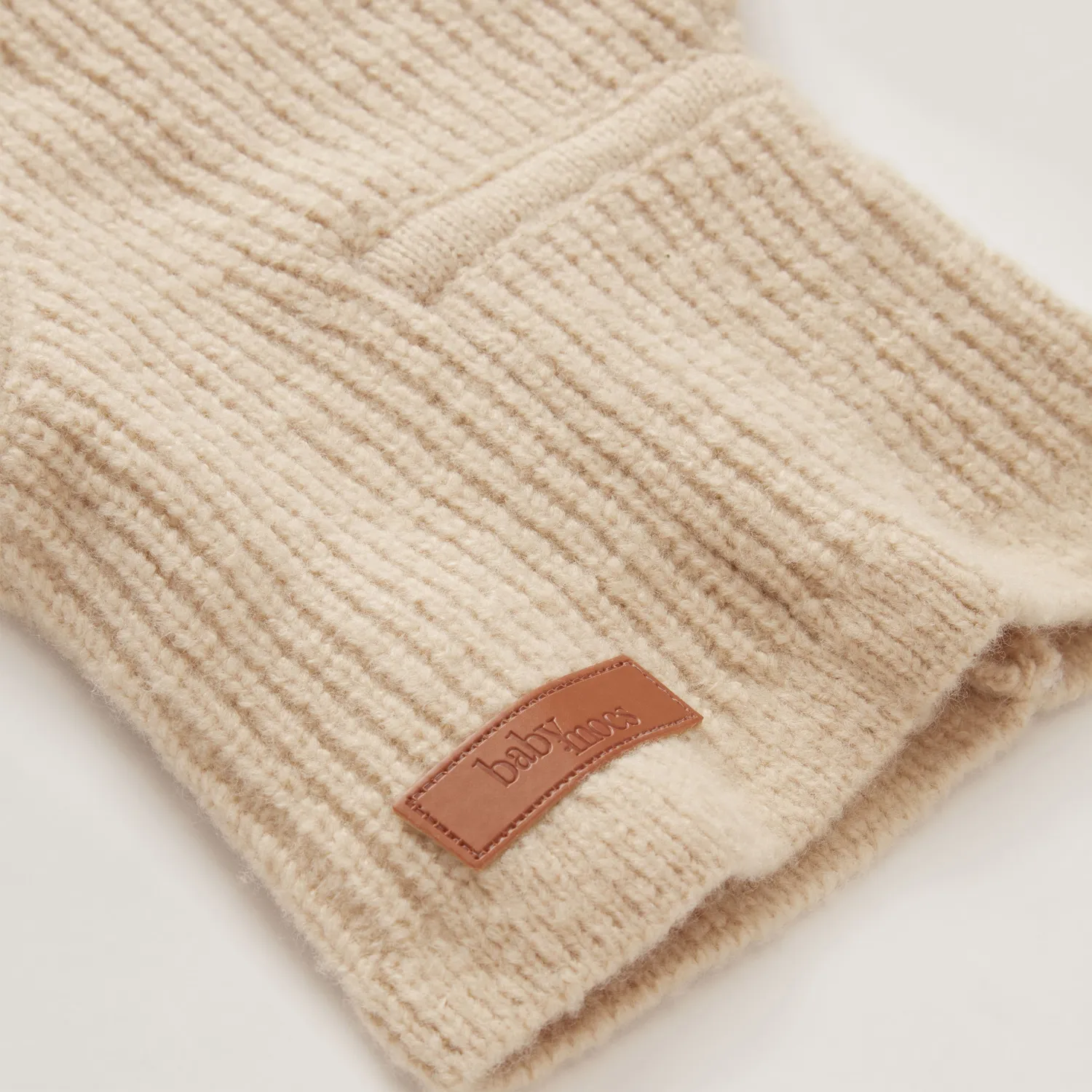BabyMocs Balaclava elefanthue Beige Baby bomuld