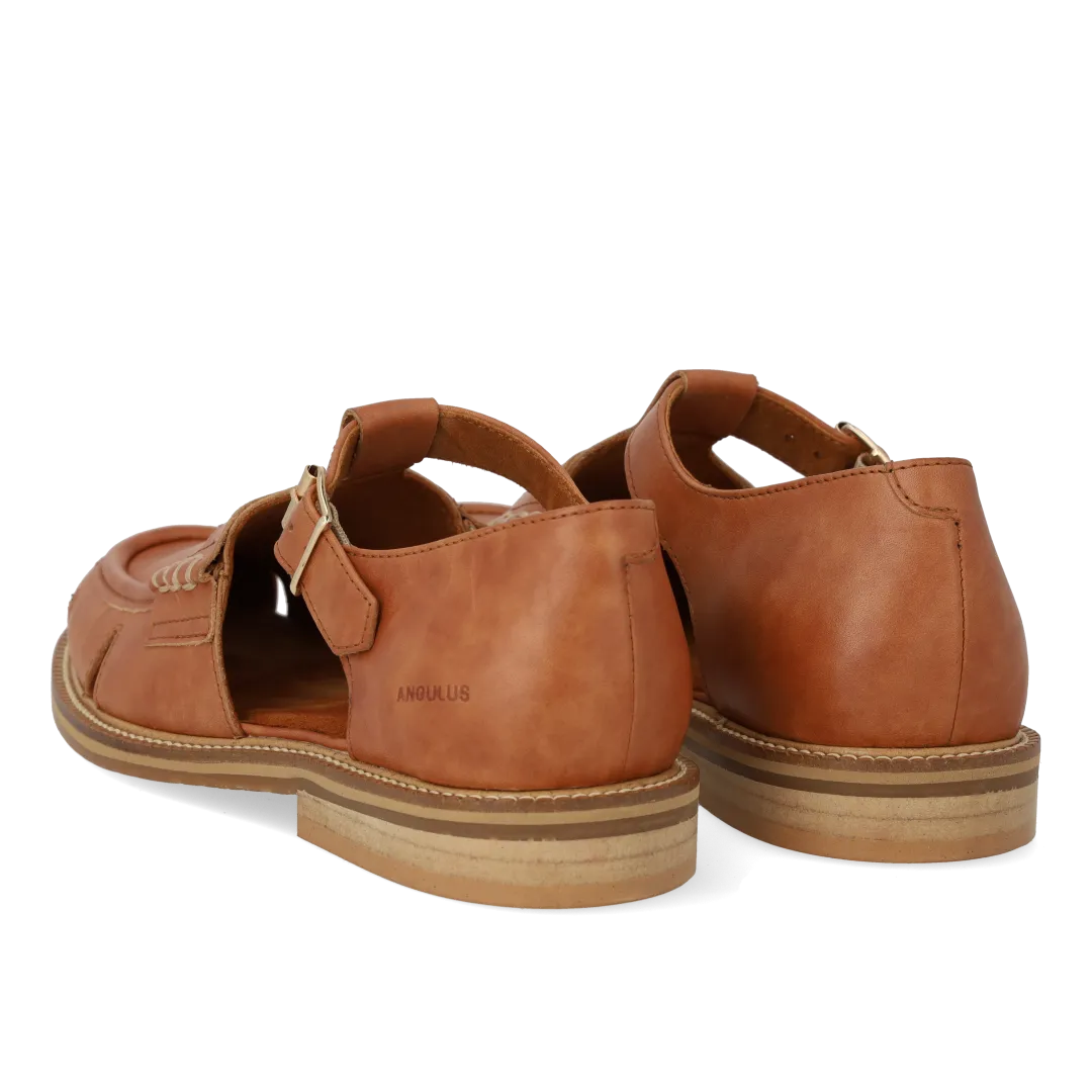 Angulus Penny loafer damesko cut-out stor i størrelsen