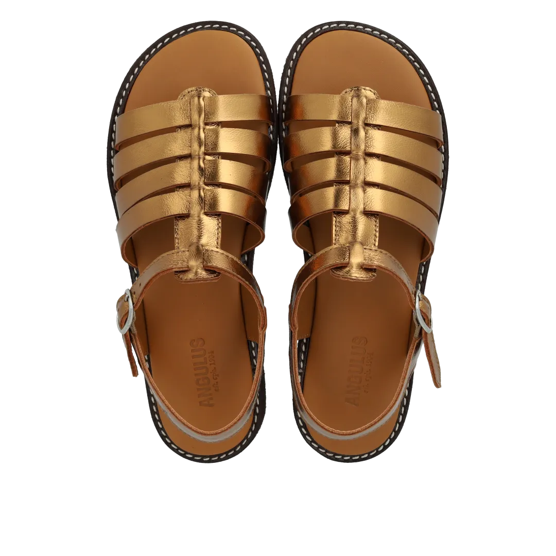 Angulus sandal åben tå lædersandal spænde