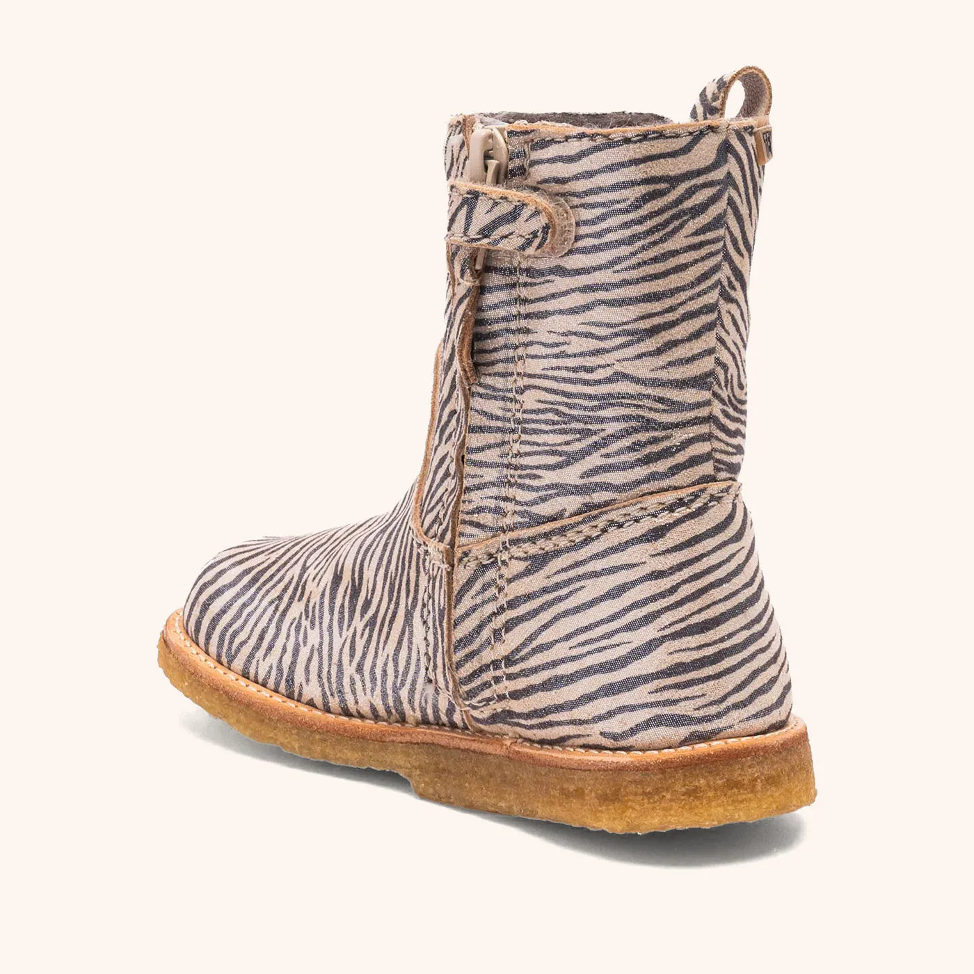 Bisgaard Elke Tex vinterstøvle zebra glitter uldfoer