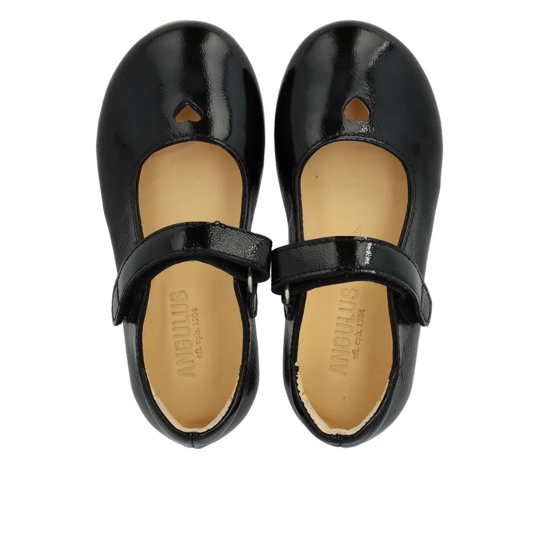 Angulus Ballerina børnesko læder hjerte velcro
