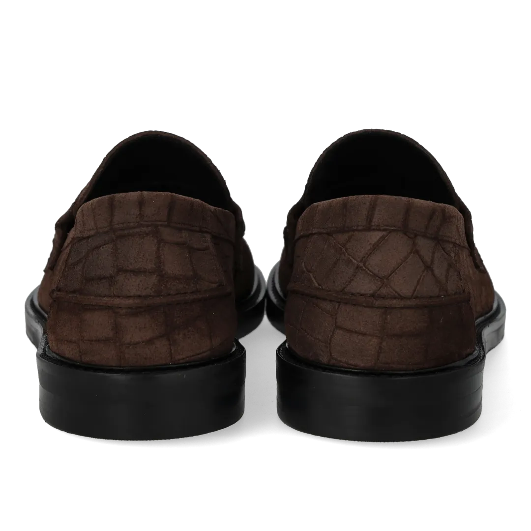 Angulus Penny loafer klassisk bred pasform læder