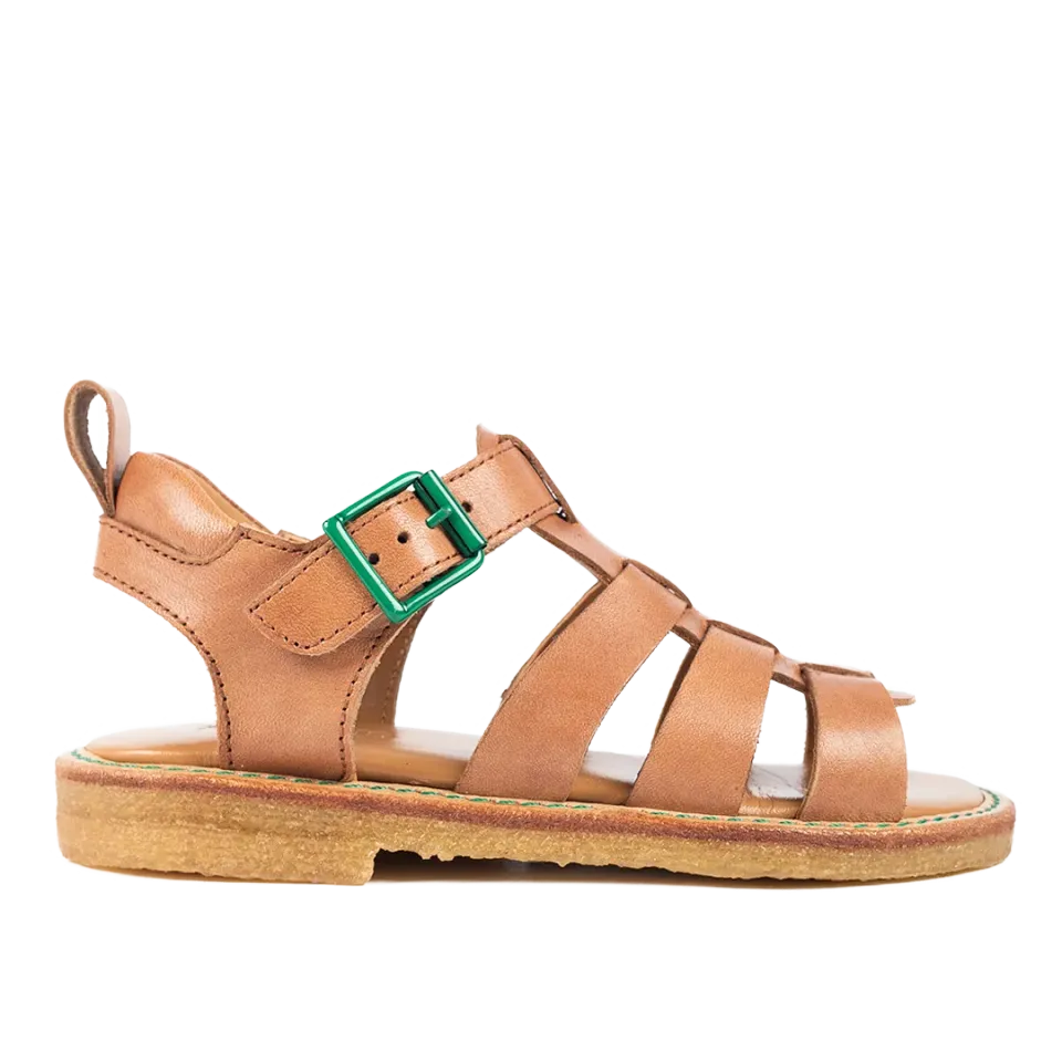Angulus Sandal med spænde og kontrast detaljer børnesandal læder