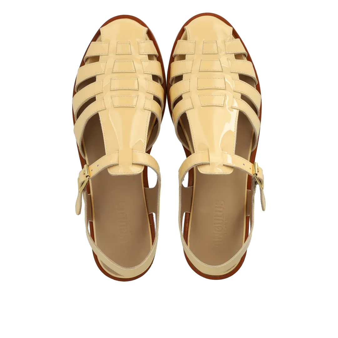 Angulus Klassisk Fisherman sandal i læder med spænde