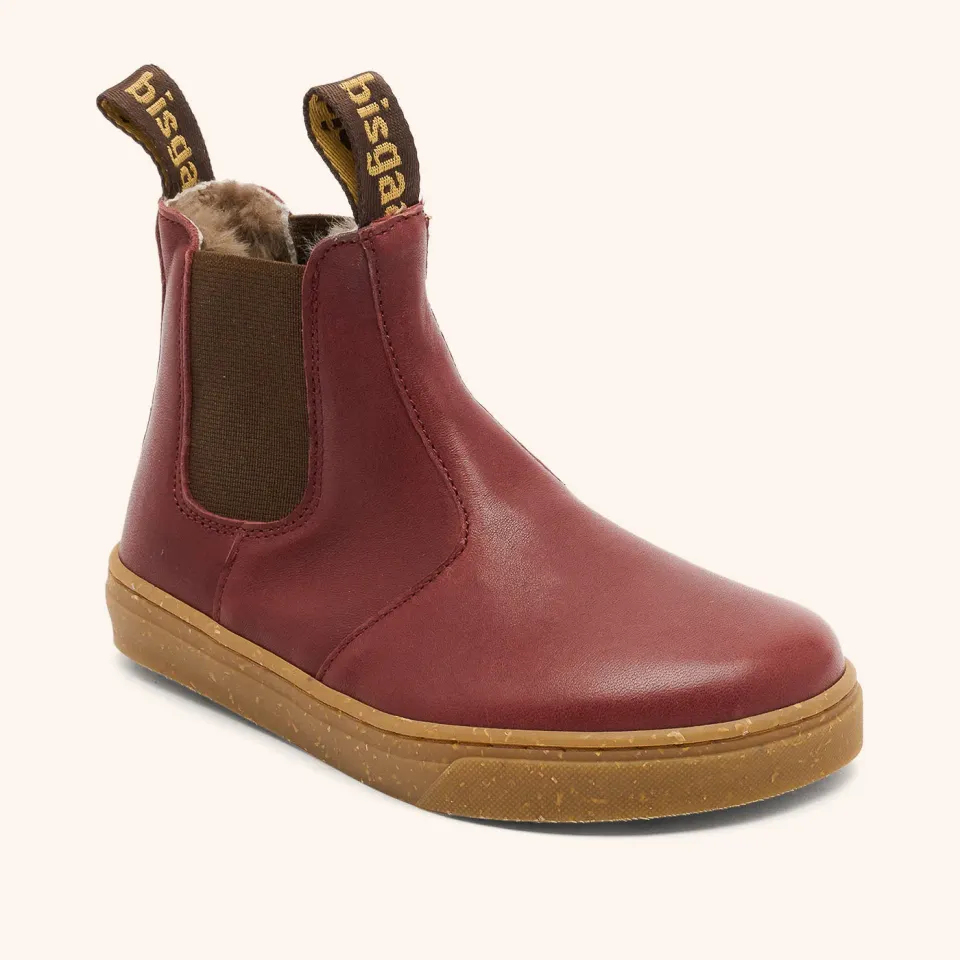 Bisgaard Barefoot Ene Lamb chelsea-støvle bordeaux