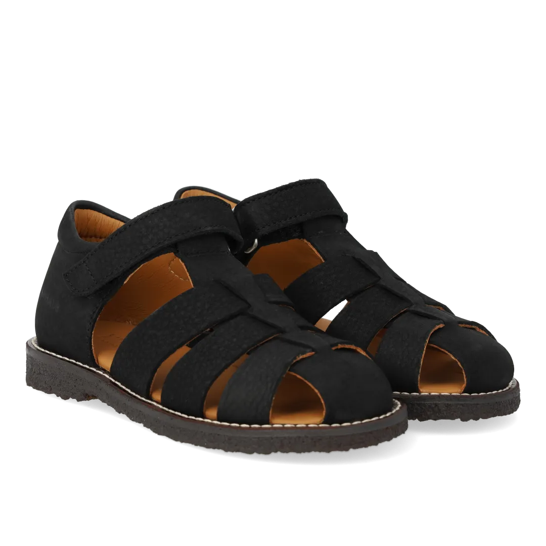 Angulus Klassisk ruskindssandal børnesandal velcro