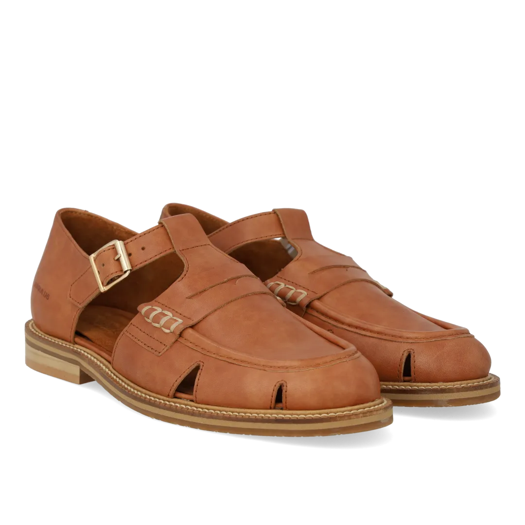 Angulus Penny loafer damesko cut-out stor i størrelsen
