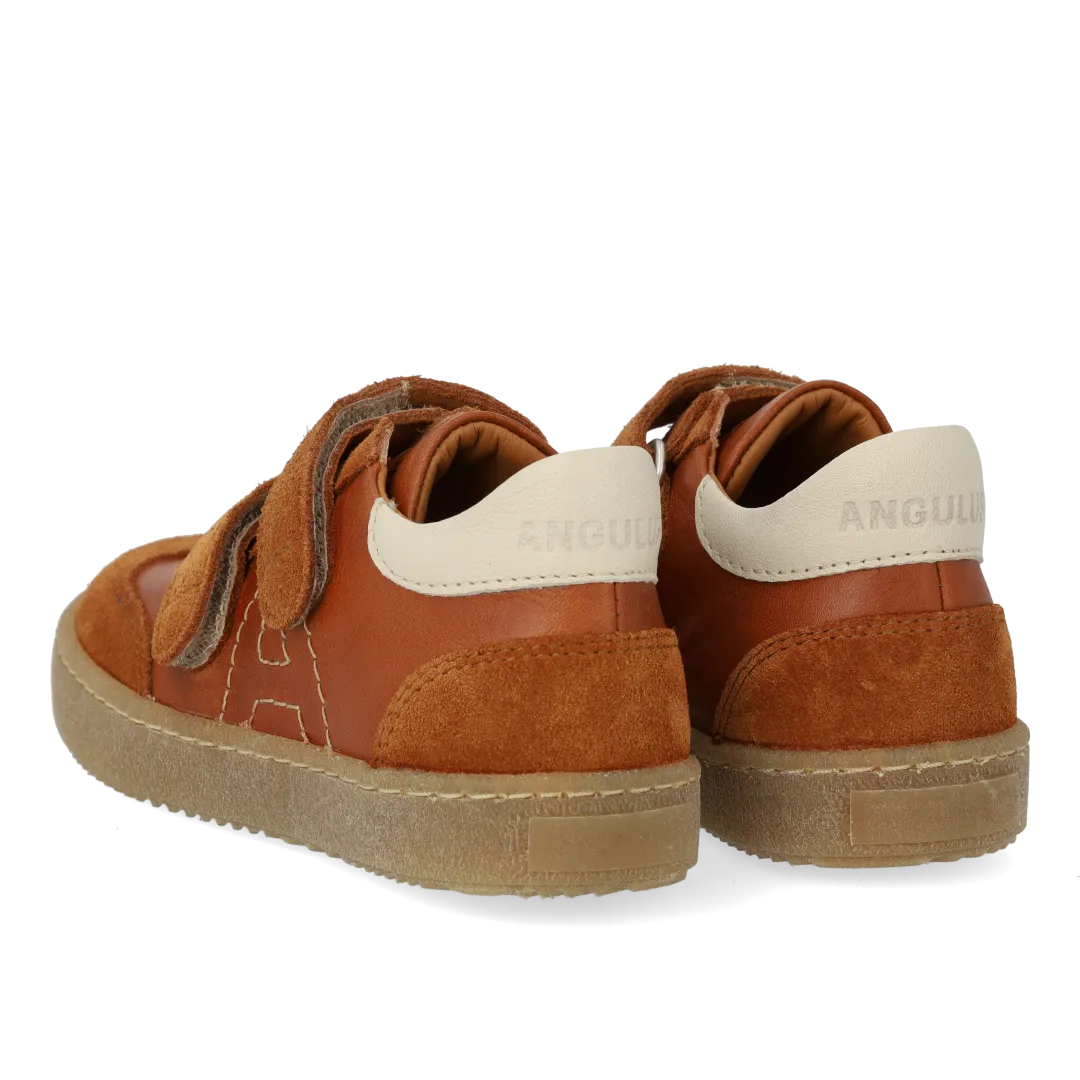 Angulus Sporty colour-block sneaker bernesko velcro leder