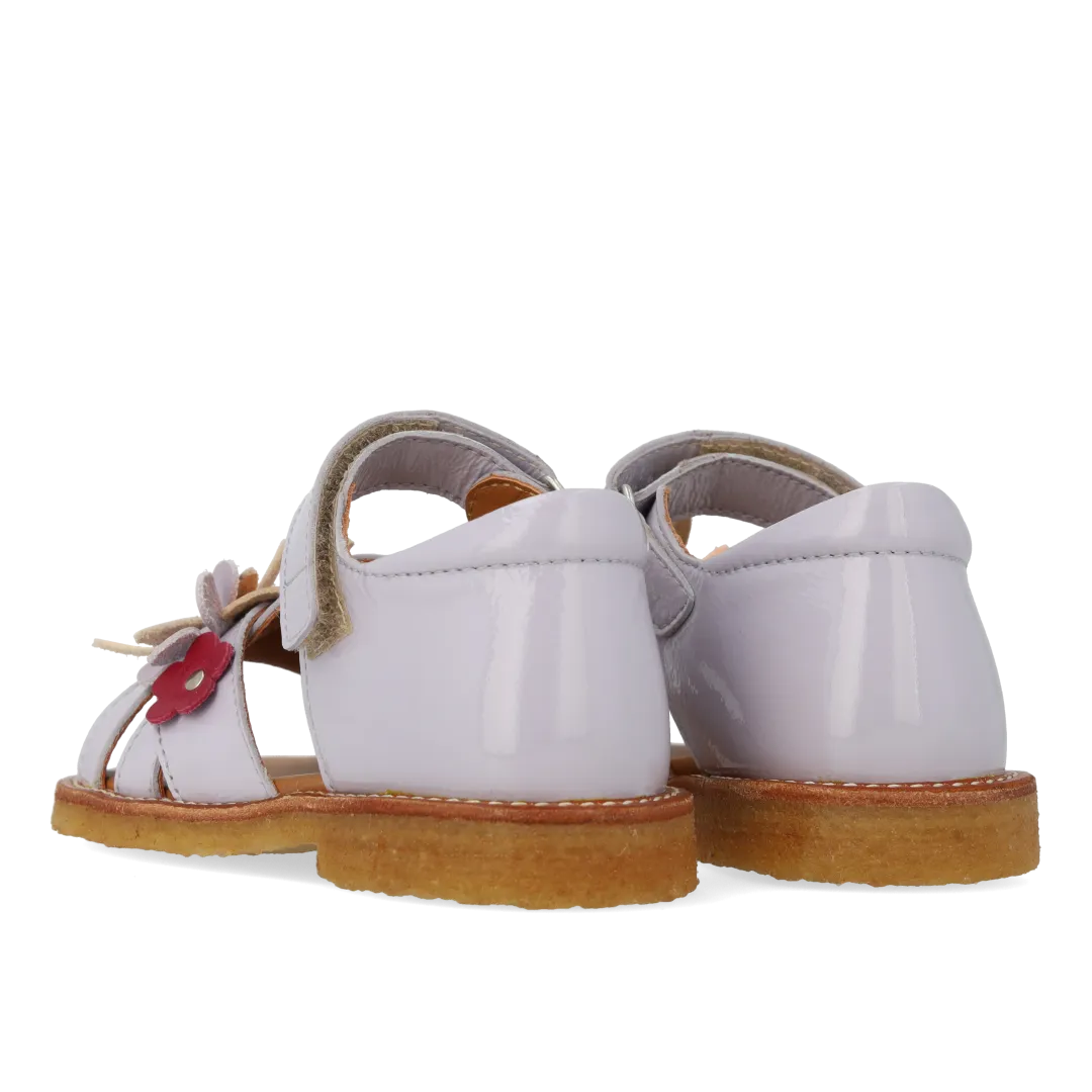 Angulus Sandal med multifarvede blomsterapplikationer børnesandal