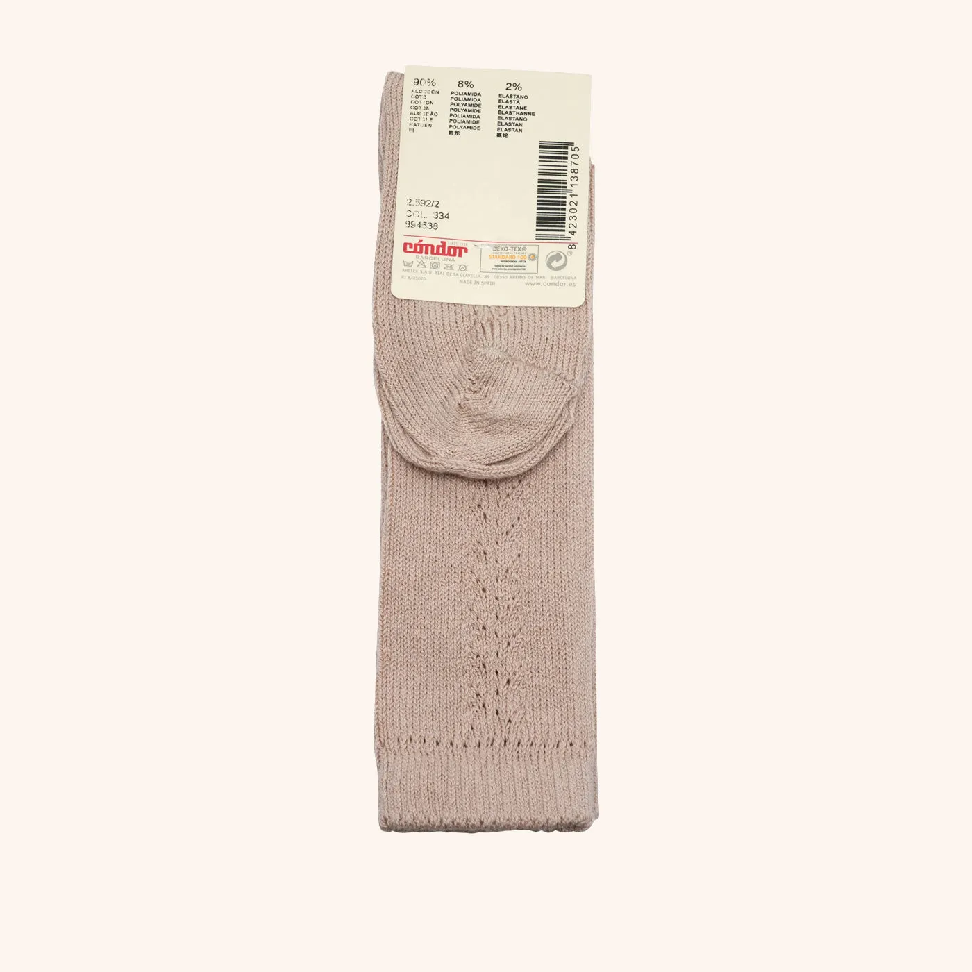 Bisgaard x Cóndor knæstrømper beige bomuld