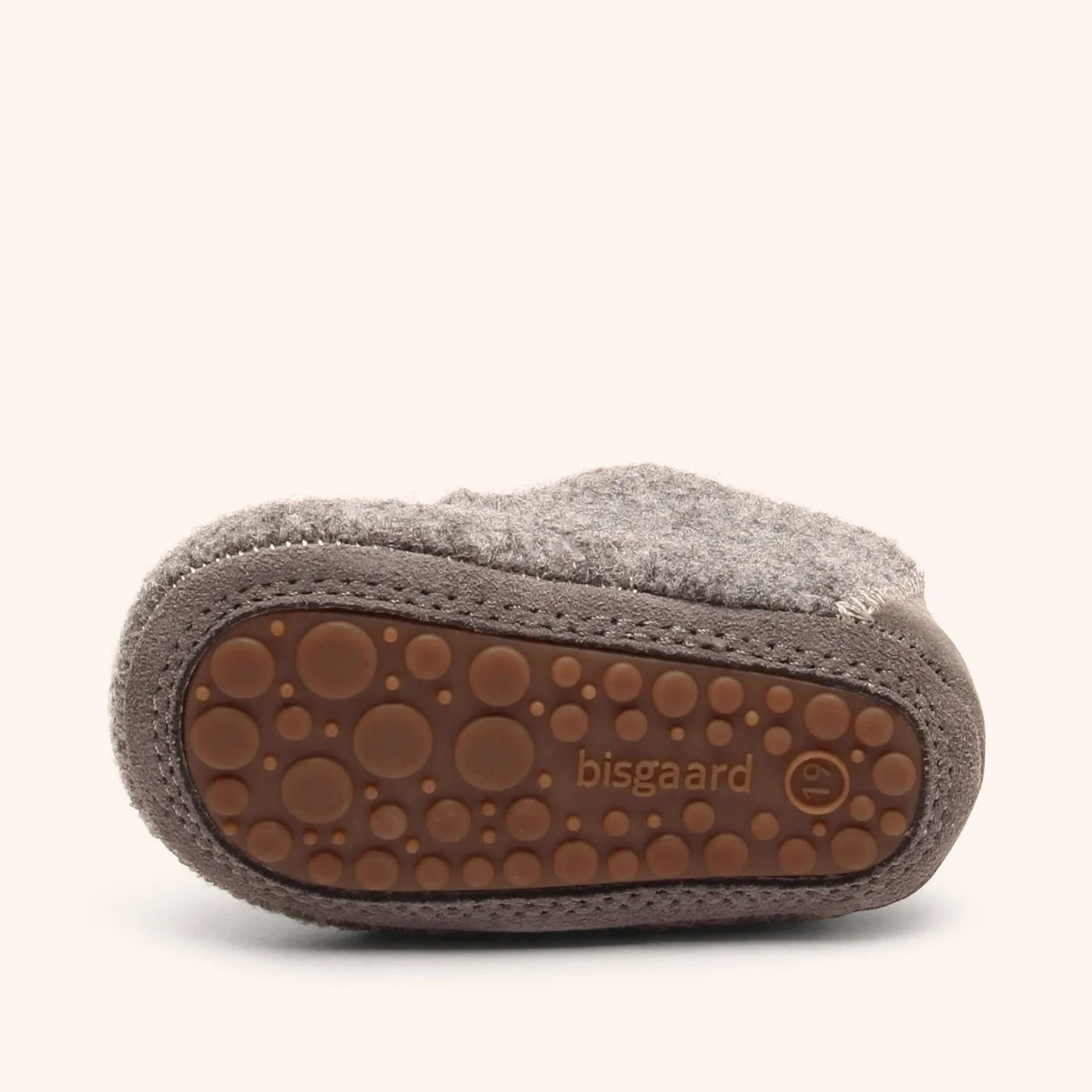 Bisgaard Baby Wool hjemmesko grå uld