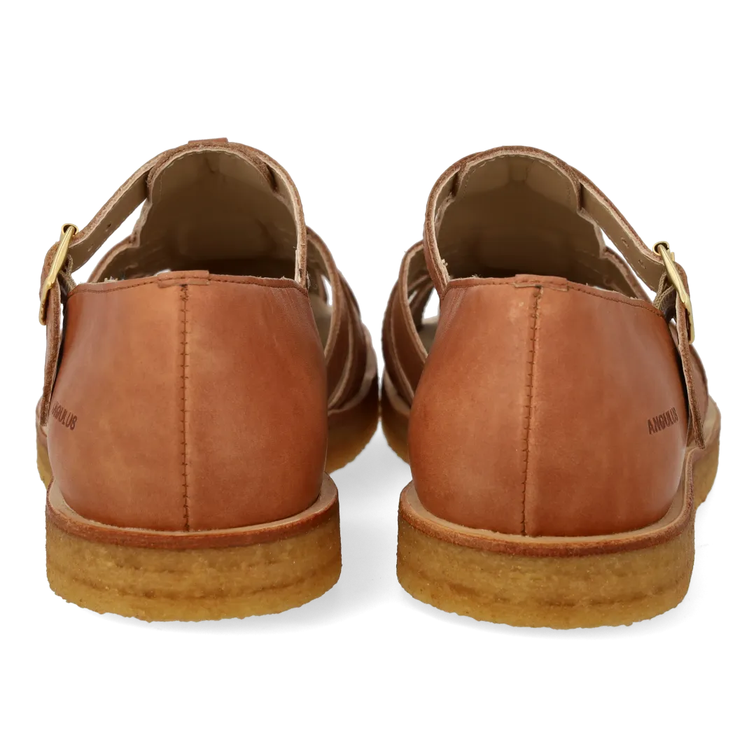 Angulus Klassisk Fisherman sandal læder rågummi