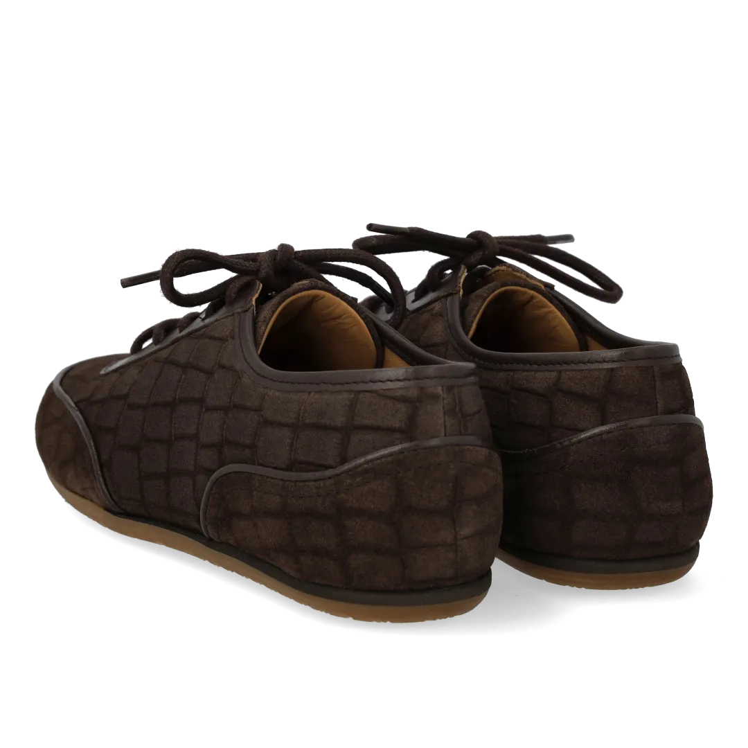 Angulus sneaker dame ruskind snøresko