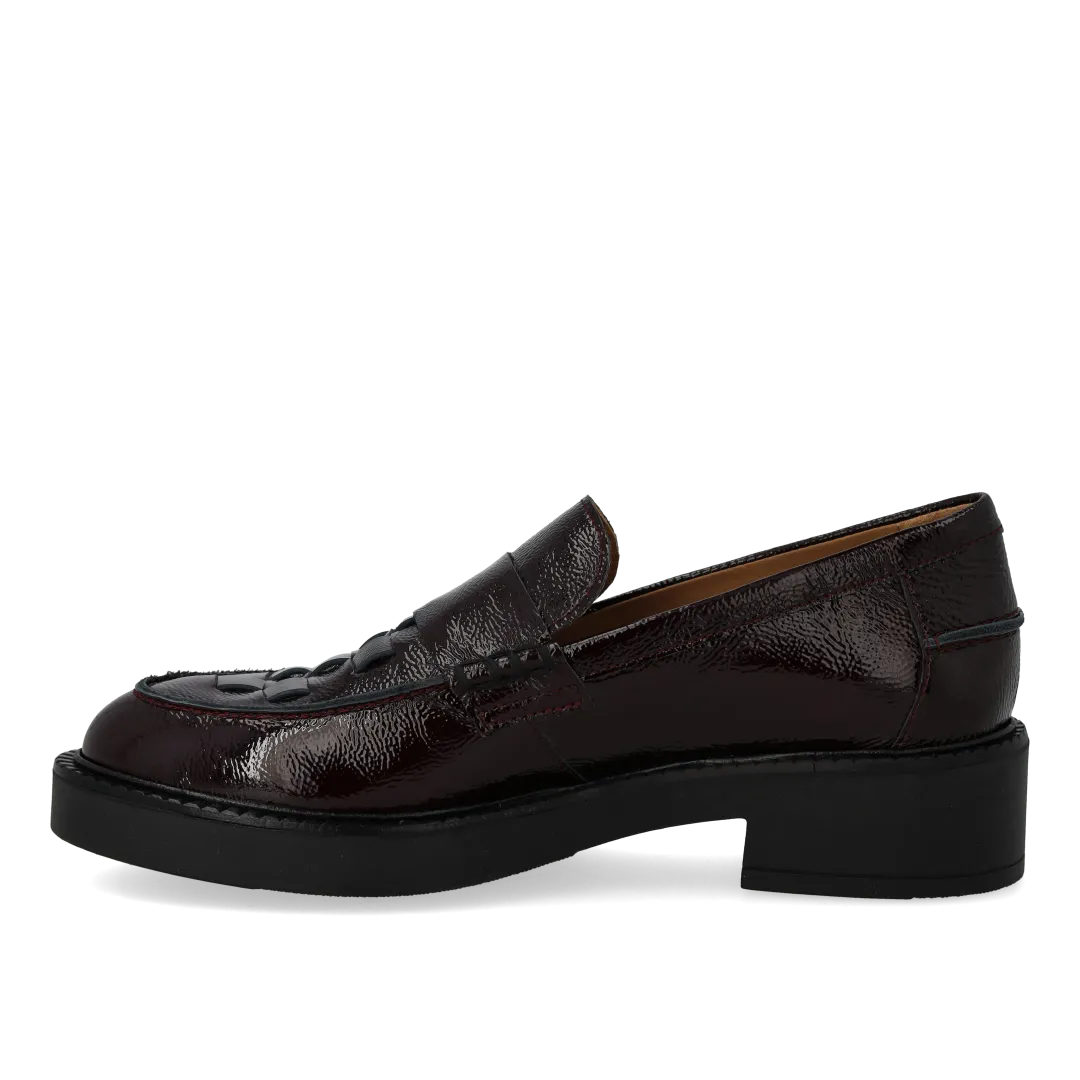 Angulus Loafer med fletdetalje damesko chunky