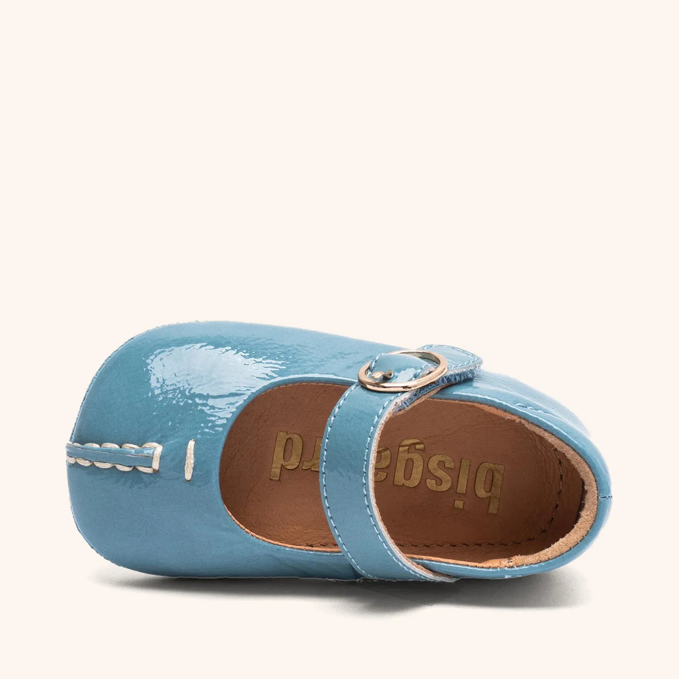 Bisgaard Annabelle ballerina hjemmesko blå lak læder