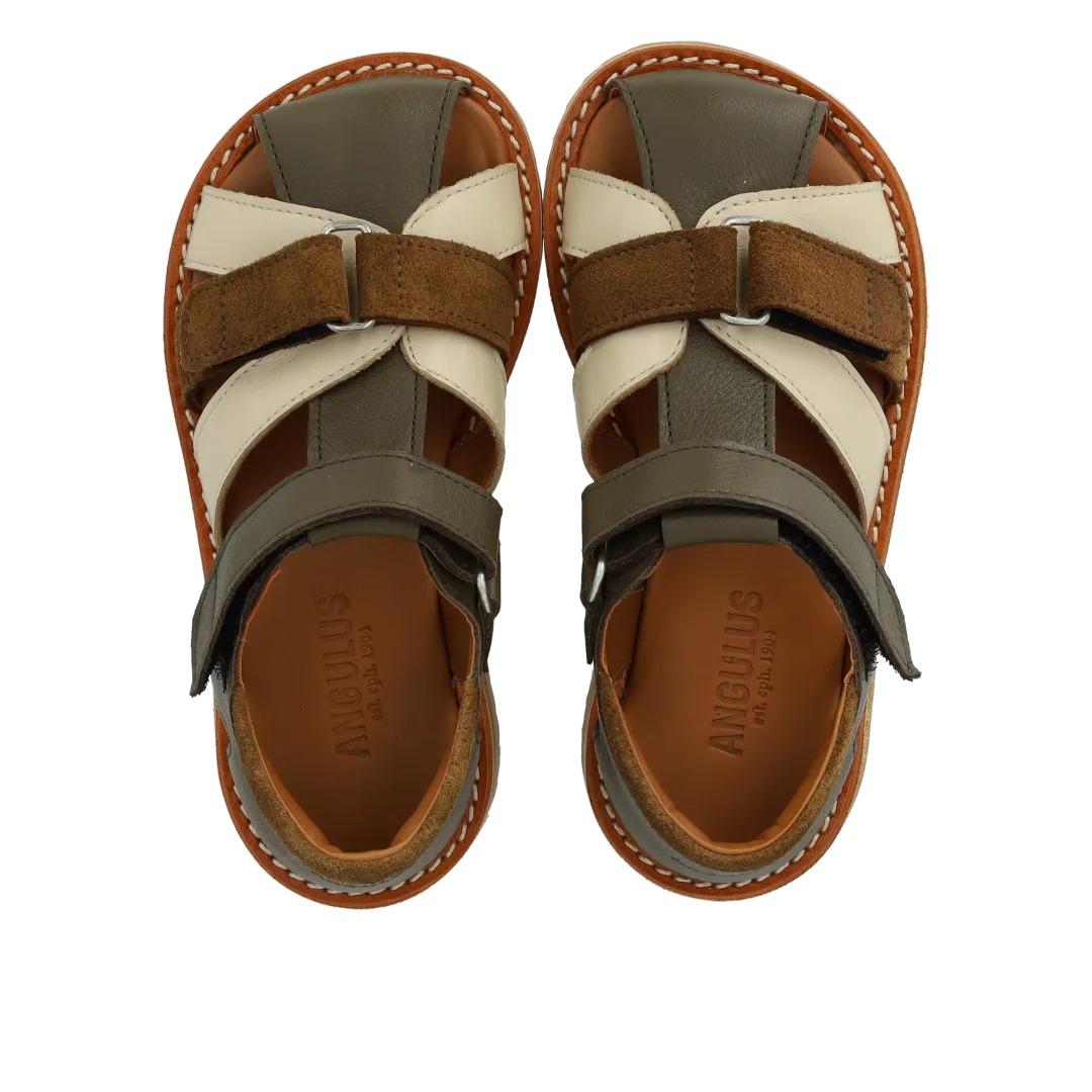 Angulus colour block børnesandal med lukket tå